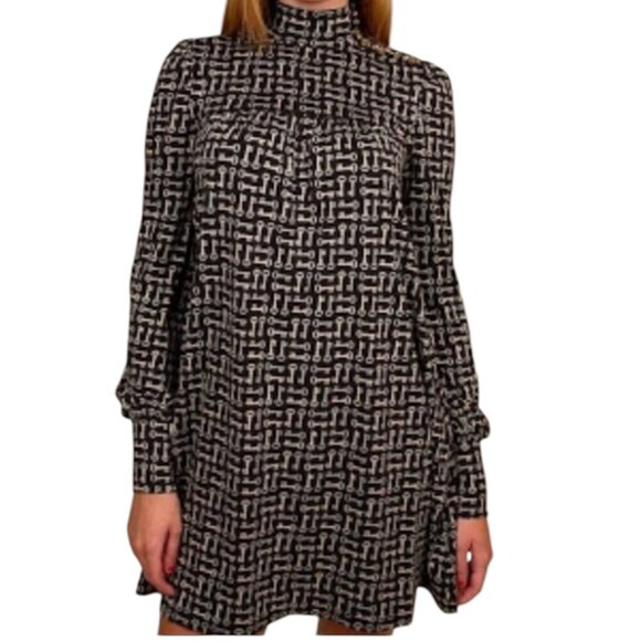 Juicy couture key print silk dress in champagne XL - Picture 8 of 8